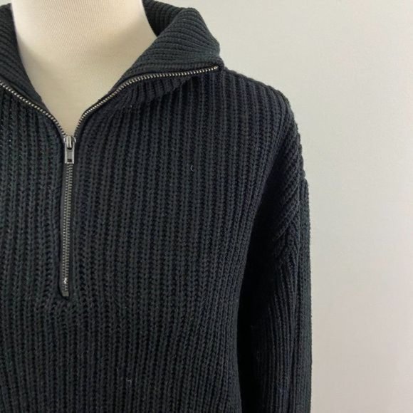 NWT CLOTH BY DESIGN Black Zip Up Sweater (M) - Picture 3 of 8